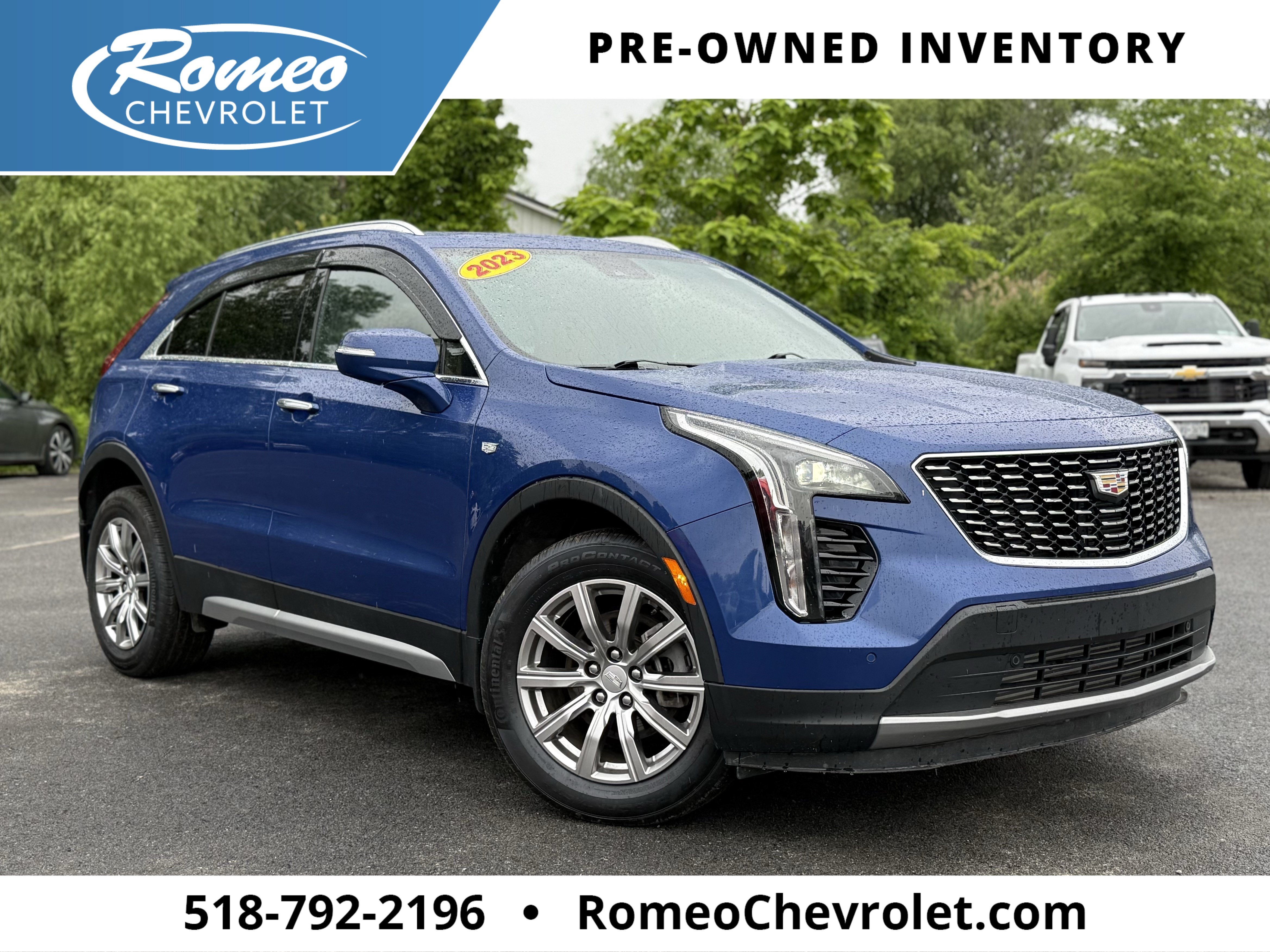 2023 Cadillac XT4 Premium Luxury in Wave Metallic — front three-quarter view