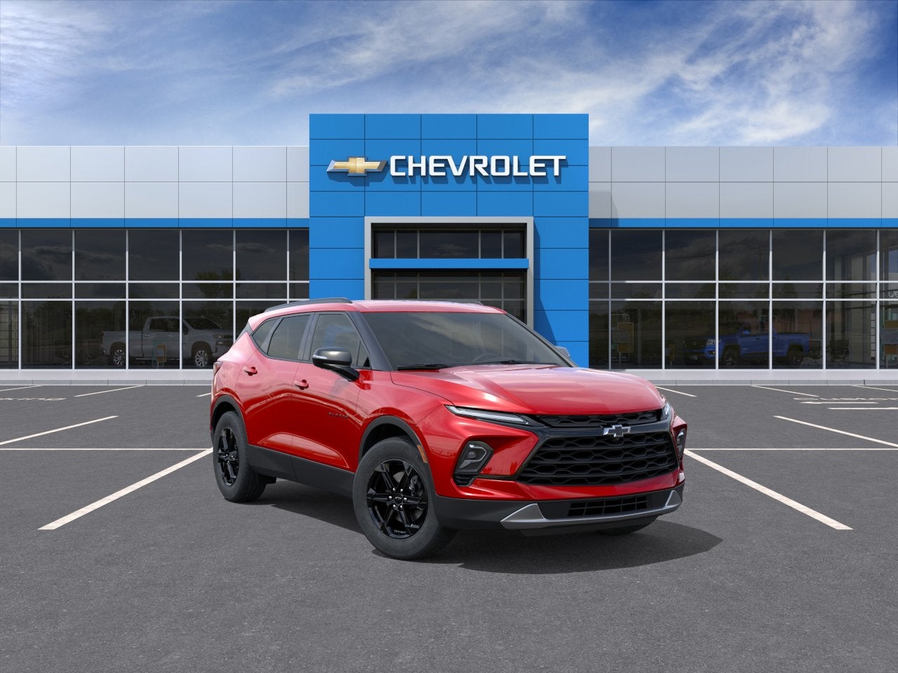 2026 Chevrolet Blazer 3LT in Radiant Red Tintcoat — front three-quarter view